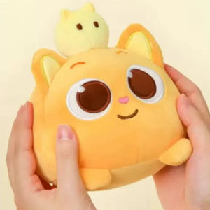 Ninimo Cute Stacked Chibi Cat and Mouse Plush (25 cm)