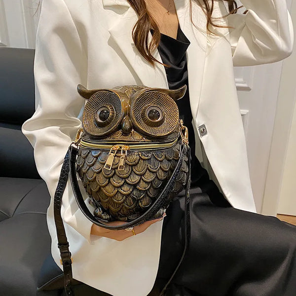 Athena Owl Nocturnal Satchel Handbag