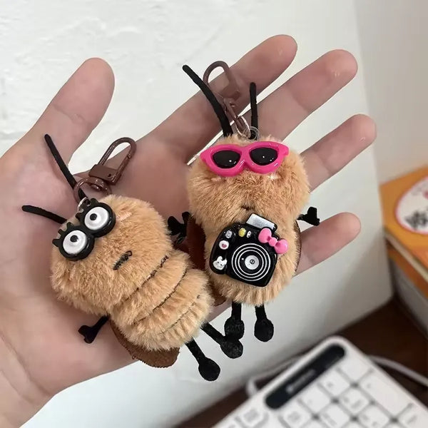 Creepy-Cute Cockroach Plush Keychain