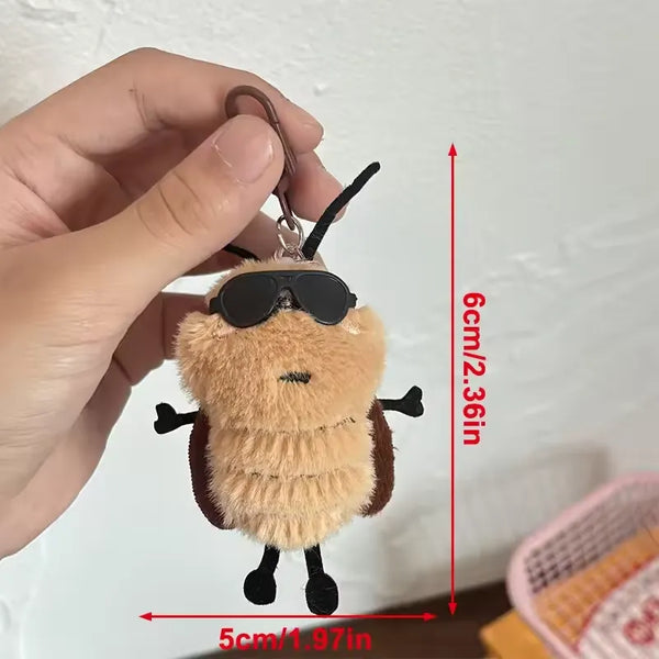 Creepy-Cute Cockroach Plush Keychain