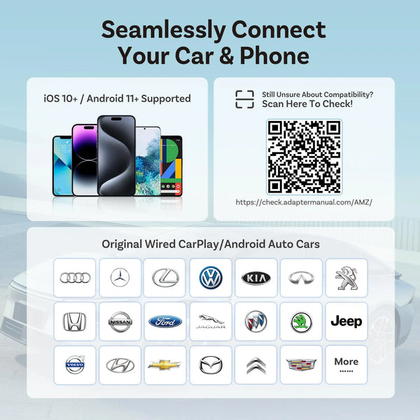 Ottocast Mini Slim Wireless Car Play & Android Adapter