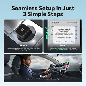 Ottocast Mini Slim Wireless Car Play & Android Adapter