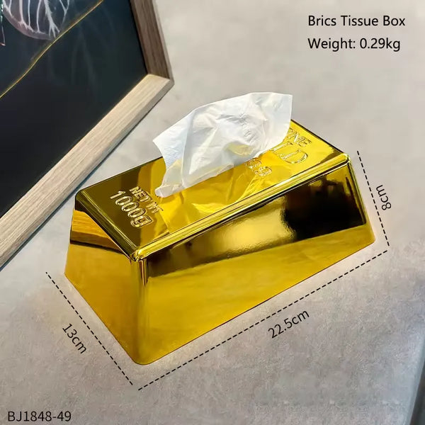 Gold Brick Novelty Tissue Box