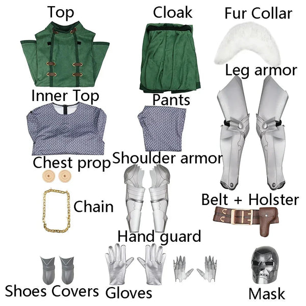 Doctor Doom Cosplay Full Body Costume