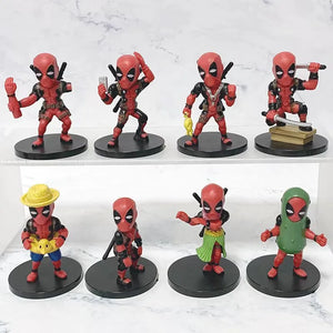 Multiverse Madness Chibi Deadpool Figurines (Set of 8)