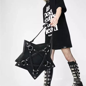 Nocturnia Pentagram Shield Harajuku Gothic Star Bag