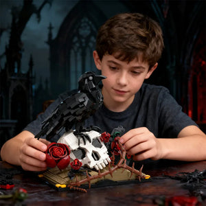 The Crow, Skull & Crimson Rose 3D Art Building Blocks (733 Pcs)
