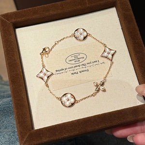 Monogram Luxe Five-Flower Mother-of-Pearl Bracelet