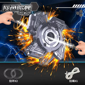 Spark-Burst Velocity Blade Pull-String Battle Top