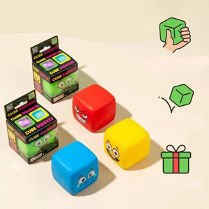 Super Solid Emoji Stress Relief Cube (Set of 4)