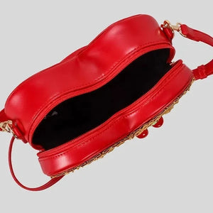 Berry-Sweet Cherry Pie Heart Novelty Crossbody Bag