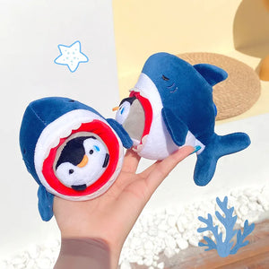 Shark Penguin Pop Plush Keychain