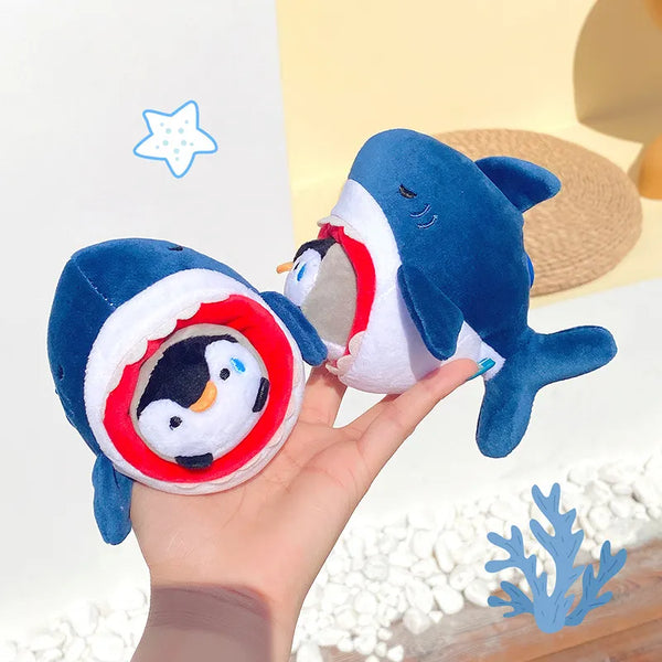 Shark Penguin Pop Plush Keychain
