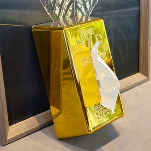 Gold Brick Novelty Tissue Box
