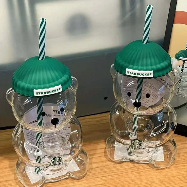 Starbucks Bearista Bear Glass Cup (20 oz)