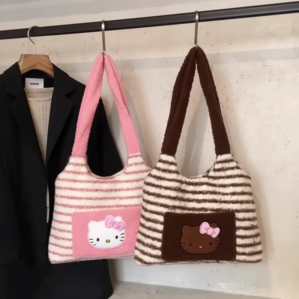 Sanrio Hello Kitty Cozy Stripes Tote Bag