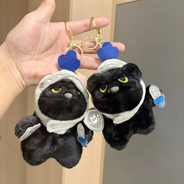 Shadow Cat Knight Plush Keychain