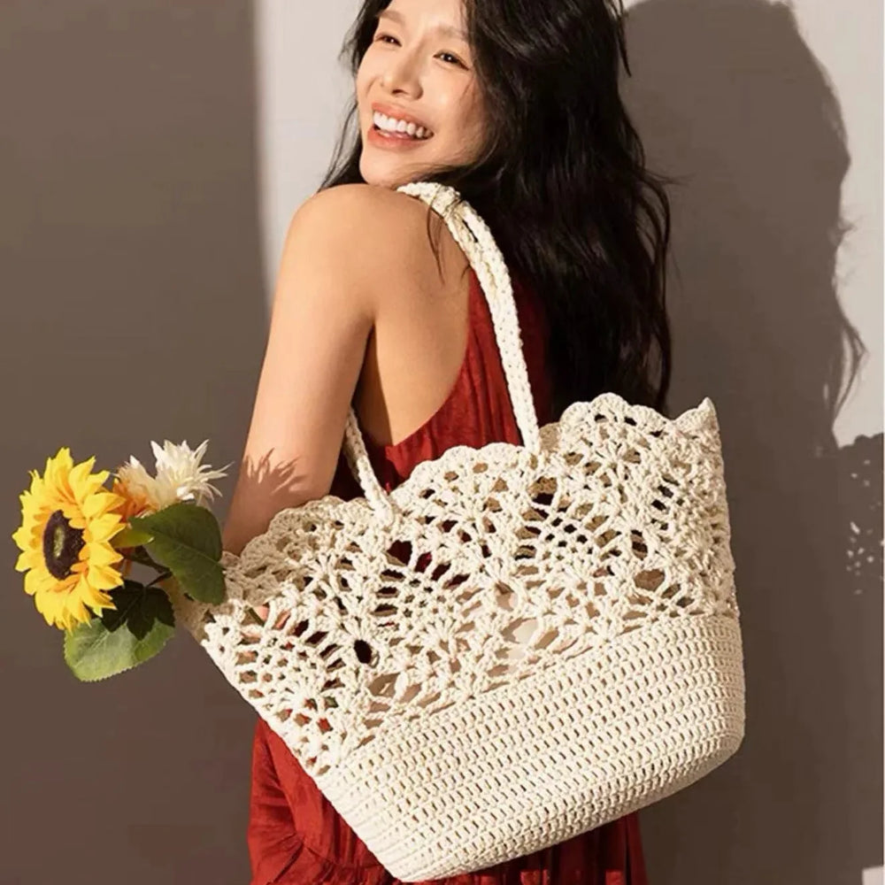 Cottagecore Crochet Premium Tote Bag