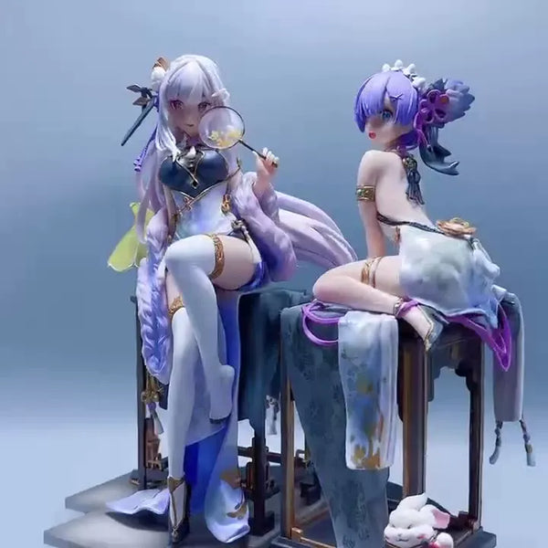 Re:Zero Emilia and Rem Graceful Qipao Figures (24 cm)