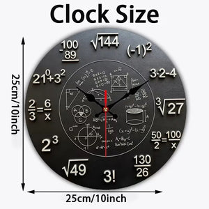Quantum Dimension Mathematical Wooden Wall Clock