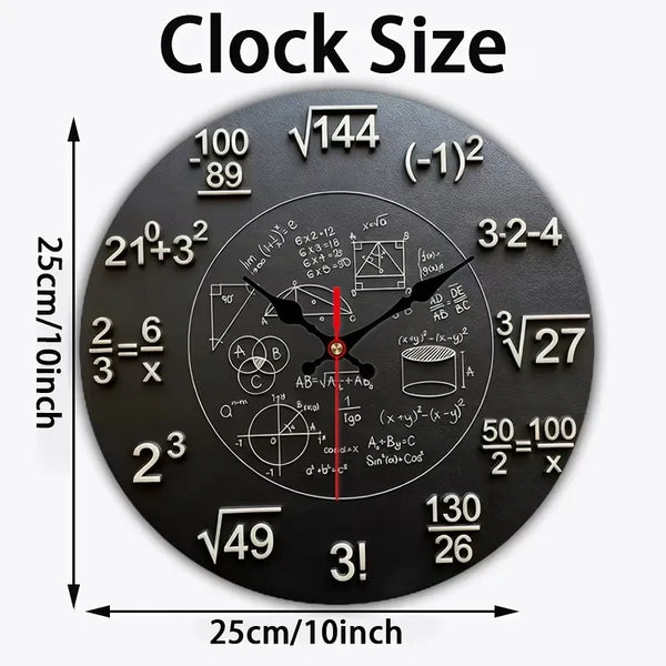 Quantum Dimension Mathematical Wooden Wall Clock