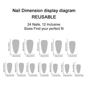 Crayon Sketch High-Gloss Press-On Nails
