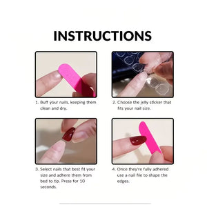 Crayon Sketch High-Gloss Press-On Nails