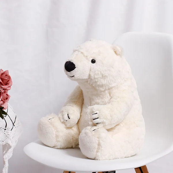 Arctic Solace Snowy Polar Bear Plush (35 cm)
