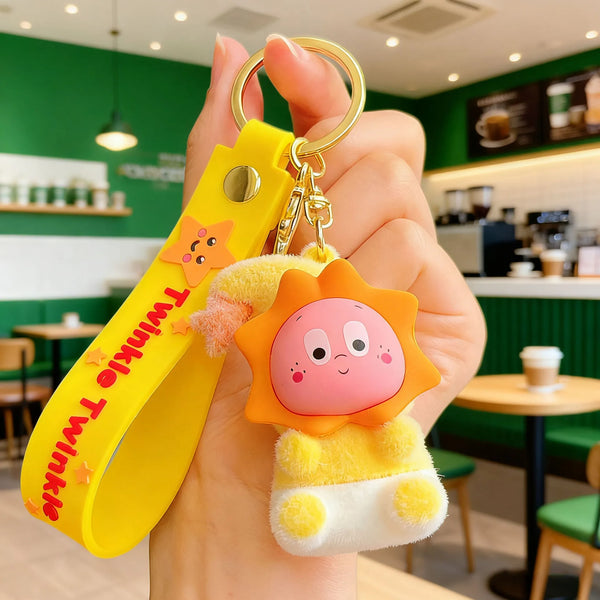 Twinkle Twinkle Velvet Star Flocked Keychain