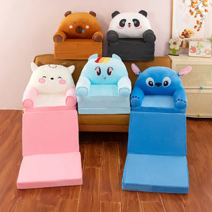 Kawaii Character Three-Fold Plush Sofa Bed