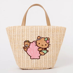 Sanrio Hello Kitty Seaside Sunshine Straw Tote