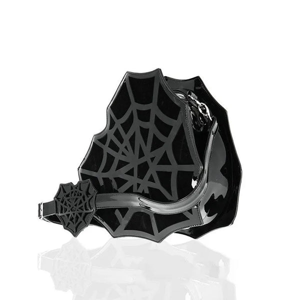 Nocturnia Widow’s Kiss Punk Goth Spiderweb Bag