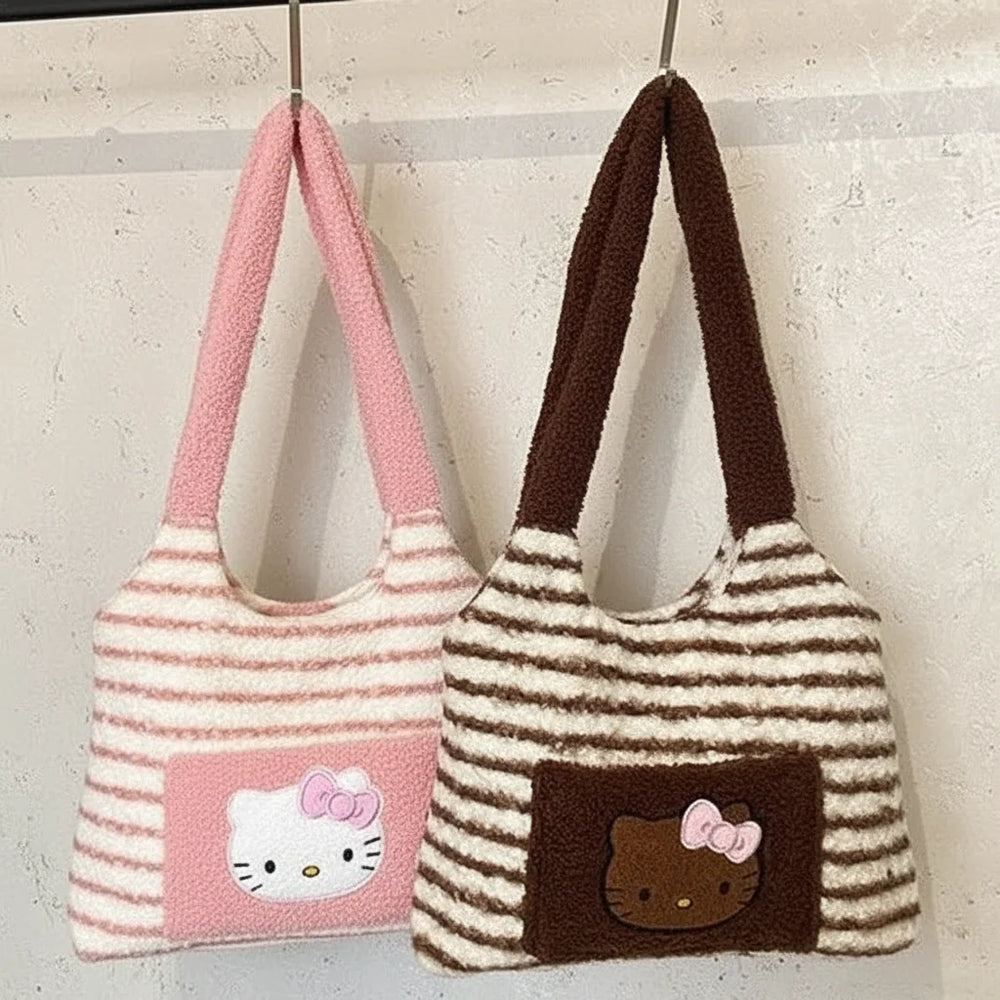 Sanrio Hello Kitty Cozy Stripes Tote Bag