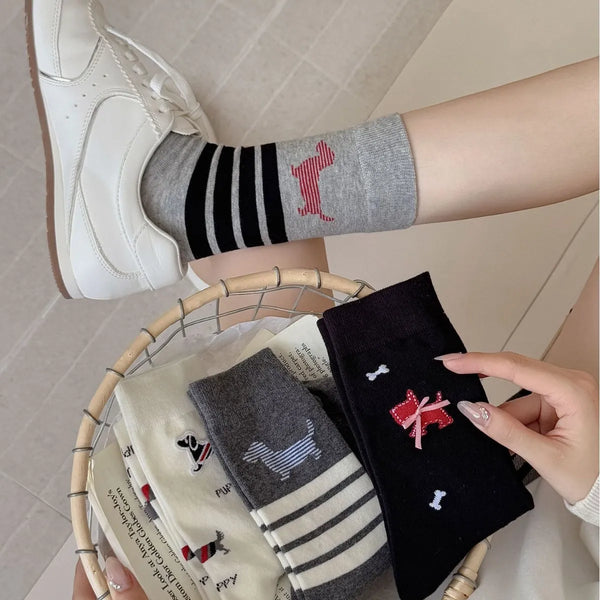 T-Brownie Preppy Pup Socks (Set of 4)