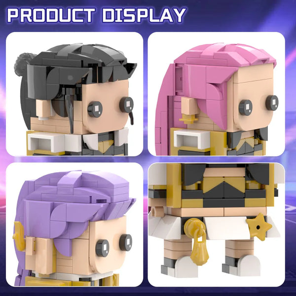 K-Pop Demon Hunters BrickHeadz MOC Building Set