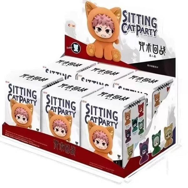 Jujutsu Kaisen Season 2 Cat Sit Party Plush Keychain