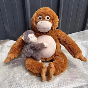 Wild Harmony Mother and Baby Monkey Plush (35 cm)