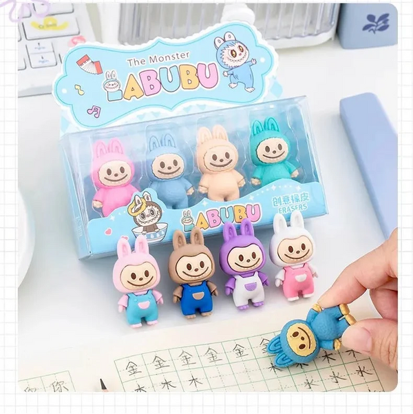 Standing Labubu Premium Erasers (Set of 4)