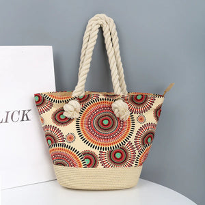Bohemian Sun Hat and Matching Tote Bag Set