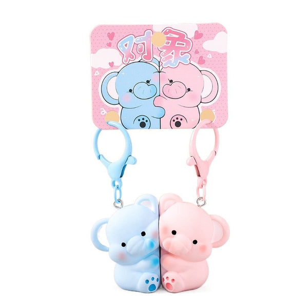 Magnetic Elephant Heartbeat Keychain