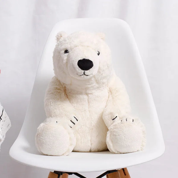 Arctic Solace Snowy Polar Bear Plush (35 cm)
