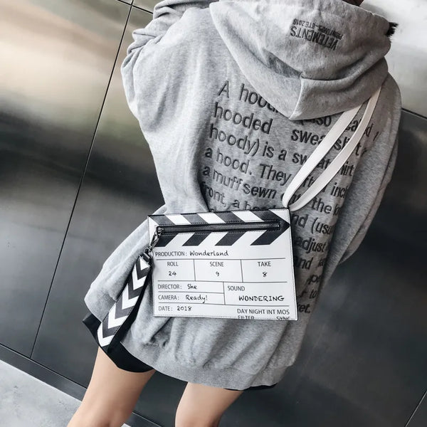 Wonderland Clapperboard Wristlet Clutch