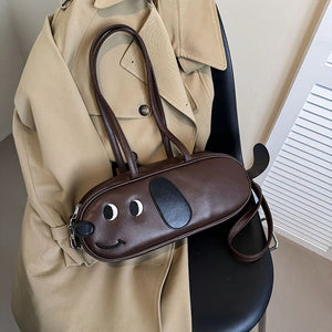 Quirky Flat Dachshund Shoulder Bag