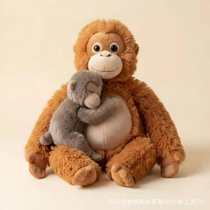 Wild Harmony Mother and Baby Monkey Plush (35 cm)