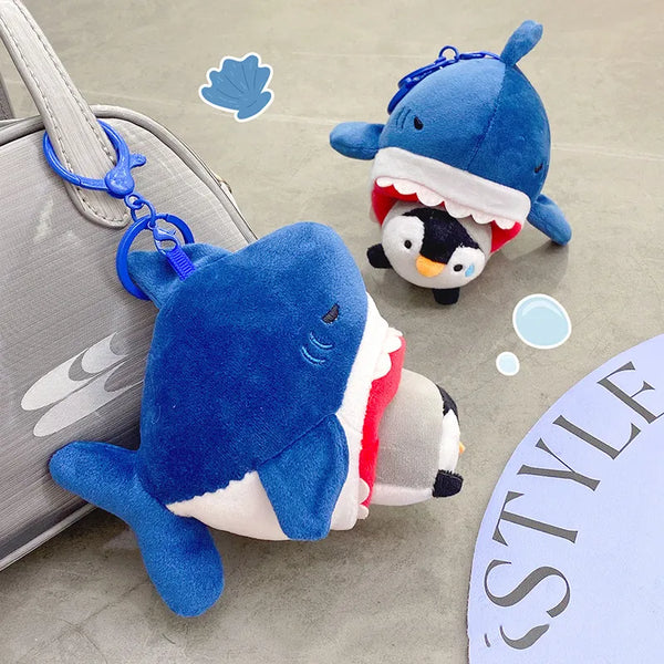 Shark Penguin Pop Plush Keychain