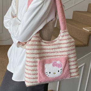 Sanrio Hello Kitty Cozy Stripes Tote Bag
