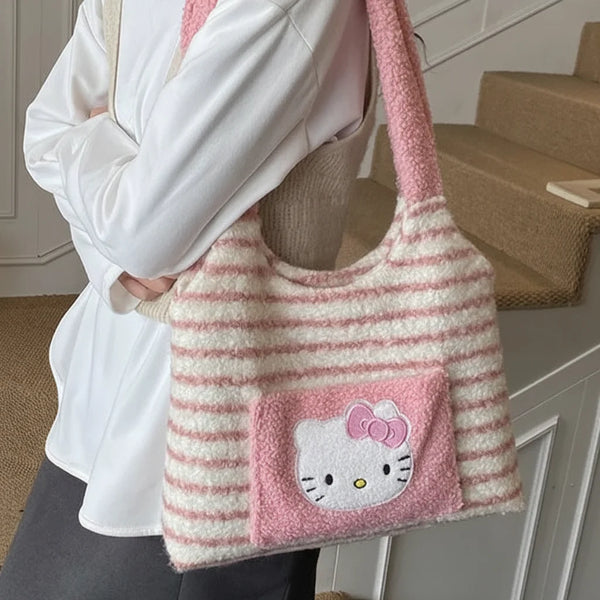 Sanrio Hello Kitty Cozy Stripes Tote Bag