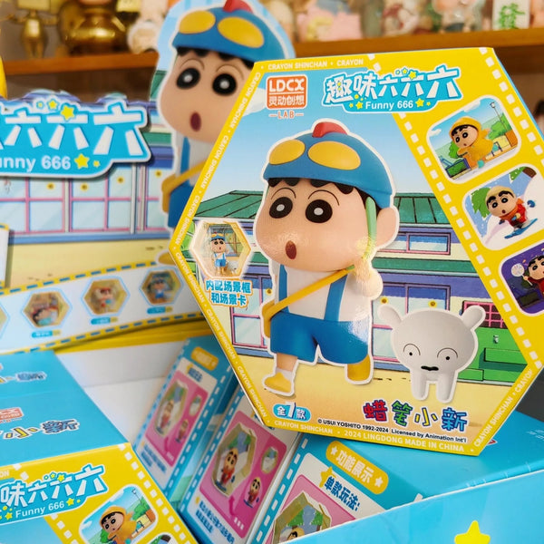 Shinchan Funny 666 Interlocking Diorama Mystery Box