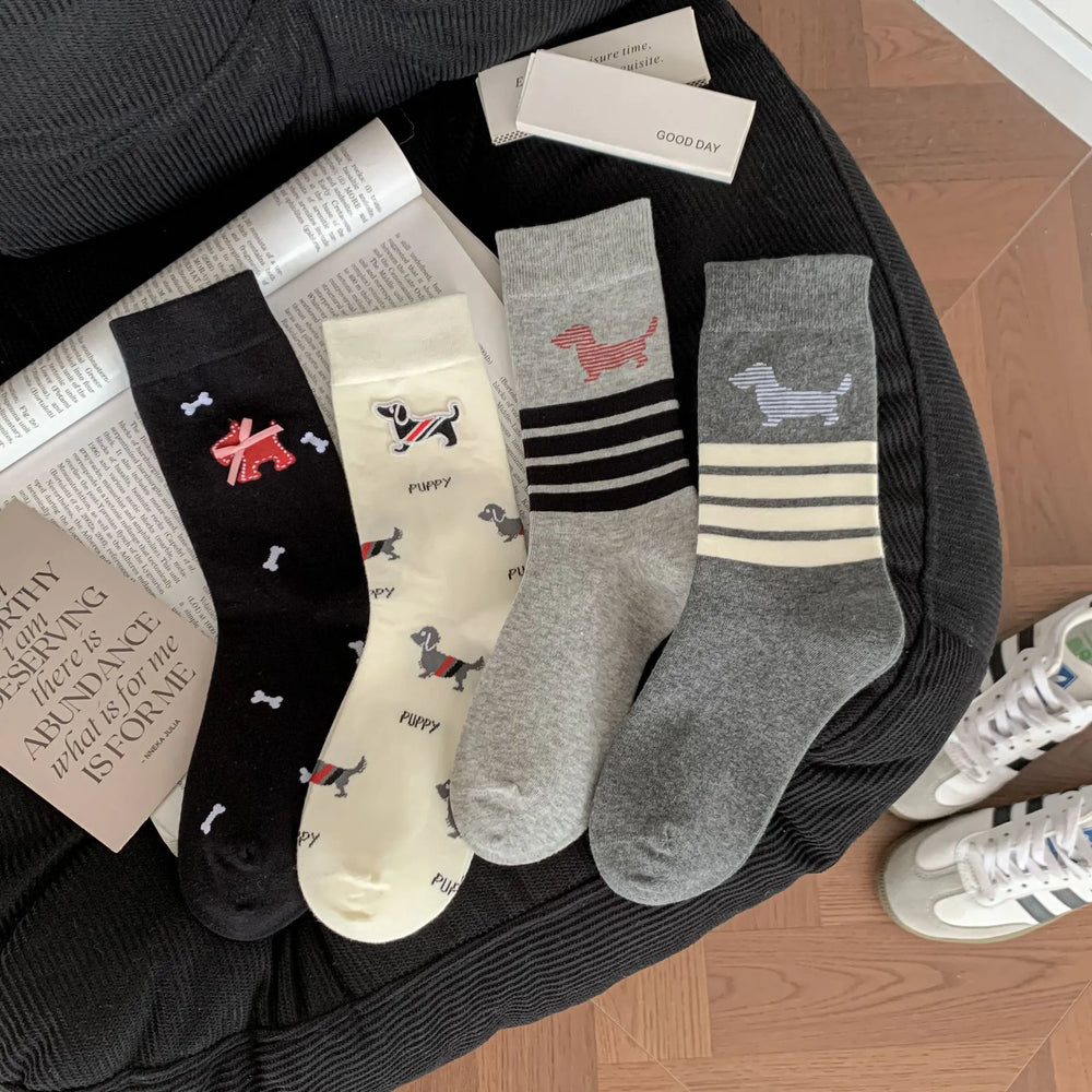 T-Brownie Preppy Pup Socks (Set of 4)
