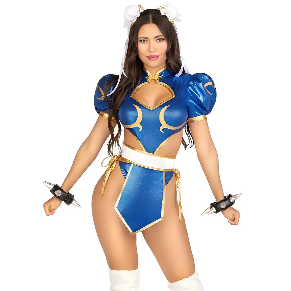 Chun-Li Cosplay Battle Costume Bodysuit